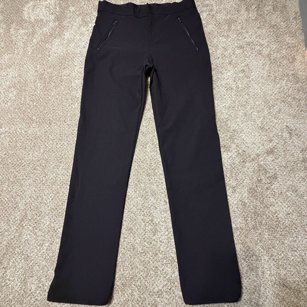 Athleta Wander Stash Pants Women’s Size 6 Black Zip Stretch Straight